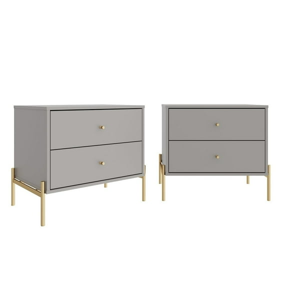 Jasper Full Extension Drawer Nightstand Gloss (Set of 2)