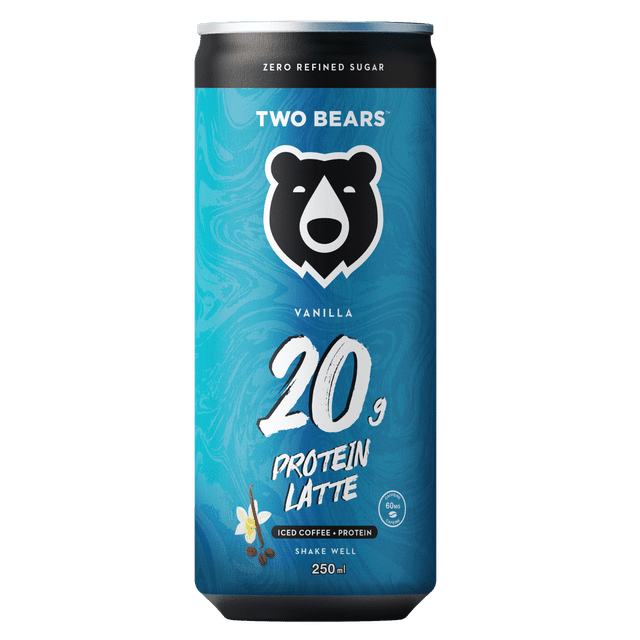 Two Bears Latte protéiné à la vanille, 250ml