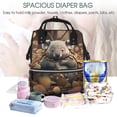 thumbnail image 5 of Balery Cute Fallen Leaf Koala Mummy Backpack - Waterproof Twill Canvas, Large Capacity Diaper Bag with Multiple Pockets and Adjustable Straps, 5 of 6