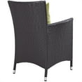thumbnail image 3 of Modway Convene Aluminum and Rattan Patio Dining Armchair in Espresso/Peridot, 3 of 3