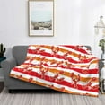 thumbnail image 2 of Yiaed Red Lobster Print Blanket Throw Blanket Soft Cozy Flannel Blanket for Home Bed Sofa Couch Chair-60"x50", 2 of 6