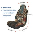thumbnail image 3 of Wukai American Flag Deer Art Full Set Car Seat Covers with Soft Padding Universal Auto Front Seats Protector and Cushion Mat, 3 of 5