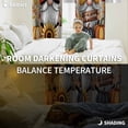 thumbnail image 3 of Fsddascl Yellow Orange Gnomes Fall Blackout Curtains for Bedroom/Living Room, Insulated Kitchen Curtains, Pumpkins Thanksgiving Leaves Floral Wooden Grommet Darkening Window Treatment 42"x84"x2, 3 of 6