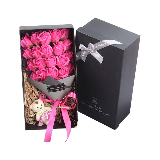 1x Rose Flower Valentine's Day Present For Girlfriend Birthday Wedding Gift R2N4