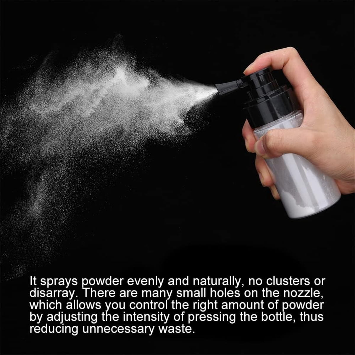 Powder Spray Bottle,Tutuviw 2Pcs 180m Talc and Powder Applying Bottle, Refillable Hair Fiber Applicator,Plastic Powder Storage Holder Travel Size for Hair Salon/Cleaning/Plants/Misting/Skin Care