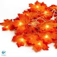 thumbnail image 2 of Deago Christmas Decorations, Maple Leaves String Lights, 30LED 9.8ft Battery Powered Harvest Fall Garlands String Light for Halloween Thanksgiving Decor, 2 of 9