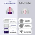 thumbnail image 4 of 3 Pair Tri Clarion Silicone Earphone Eartips 3 Pairs For S/M/L Size Headphone Accessories Wired Headset Earbuds Comfort Health S Mingyqi, 4 of 9