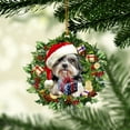thumbnail image 2 of Lhasa Apso Christmas Ornament – Holiday Dog Memorial Gift & Xmas Tree Hanging Mica Décor, 2 of 3