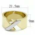 thumbnail image 2 of TK3184 - Two-Tone IP Gold (Ion Plating) Stainless Steel Ring with No Stone Size 6, 2 of 4