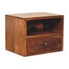 thumbnail image 5 of Artisan Furniture Solid Wood Solis 1-Drawer Chestnut Wall Mounted Nightstand, 5 of 11