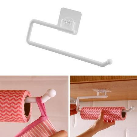 

Home Decor 2PC Kitchen Punchless Pot Cover Storage Rack Multi Function Cutting Board Rack Plastic Wrap Roll Paper Hook