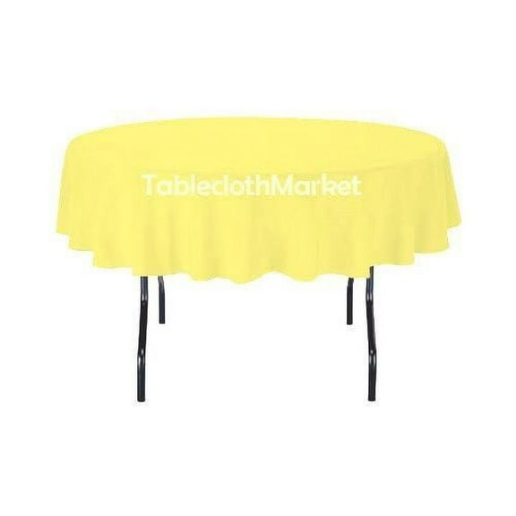 15 Pack 90" Inch round Polyester Tablecloth 24 COLOR Table Cover Wedding Event", (Color: Yellow)
