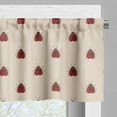 thumbnail image 3 of Ambesonne Ladybugs Valance Pack of 2, Heart Like Shape Beetle, 54"X12", Blush and Dark Grey, 3 of 5