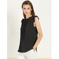thumbnail image 4 of Blusa elegante Sin mangas Vintage Allegra K 1950 para Mujer Negro S, 4 of 6