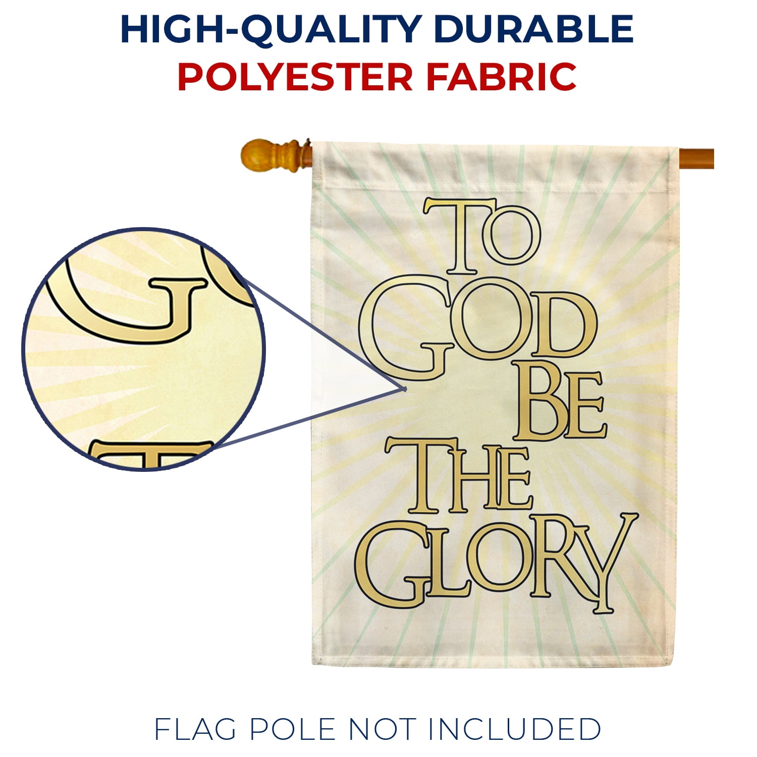 America Forever To God Be the Glory House Flag 28 x 40 inches Divine Religious Quote Faith Spiritual Inspirational Positive Double Sided Seasonal Yard Outdoor Decorative Motivational Flag