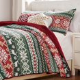 thumbnail image 1 of Fair Isle Red Quilt Set 2-Piece Twin/XL, 1 of 1