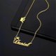 thumbnail image 2 of Collar personalizado con nombre de VishowCo, cadena de oro de acero inoxidable, corona de amor, mariposa, placa con nombre, collares para niña, el mejor regalo, 45 cm, estilo 3, código de modelo plat, 2 of 5