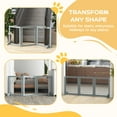 thumbnail image 4 of PawHut Freestanding Pet Gate, Folding Dog Gate with 2 Support Feet - Grey, 4 of 10