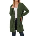 thumbnail image 3 of Women Button Down Solid Color Cardigan, 3 of 7
