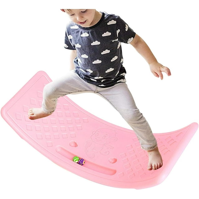 HUGFEGWE Balancing Board For Kids | Open Ended Curvy Rocking Seesaw | Balance Training Equipment For Boys | Girls Children | Kids-Hold Up To 25Kg For Indoor Use CJB91-17256