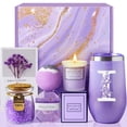 thumbnail image 1 of Juego de cestas de regalo para spa MADDIFY Lavender con vaso de 600 ml, 1 of 7