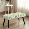 thumbnail image 4 of Whosucclay Lemon Blossom Leaf Print Dining Room Bench Covers Stretch Bench Chair Slipcovers, Removable Bench Protectors Washable Dining Chair Slipcovers for Living Room, Kitchen, 4 of 7