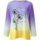 thumbnail image 4 of Camiseta de manga larga con cuello redondo para mujer a la moda, blusa suelta con estampado de verano Fridja  ghj987+4820, 4 of 5