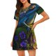 thumbnail image 1 of Easygdp Cute Blue Frog Camisón de manga corta para mujer, informal, estampado, 1 of 6