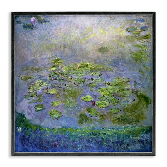 Stupell Industries Classical Monet Nympheas Landscape & Nature Painting Black Framed Art Print Wall Art, 12 x 12