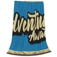 thumbnail image 2 of Pofeuu Adventure Awaits Print Ultra-Soft Micro Fleece Blanket,for Bed Or Sofa,All Season Throw Blankets Flannel Blanket-60"x50", 2 of 7