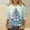 Sky Blue, variant on Holiday Gifts! Titcea Christmas Shirts for Women 3/4 Sleeve Round Neck Fashion Christmas Print Pullover Sweaters 2024 Loose Comfortable Casual Tops