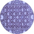 thumbnail image 1 of Ahgly Company Indoor Round Abstract Blue Modern Area Rugs, 8' Round, 1 of 4