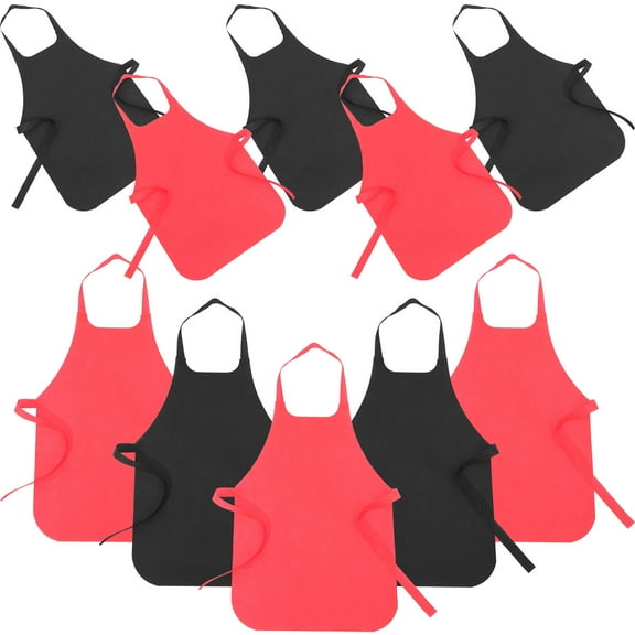 Raindrops Disposable Kids Aprons for Painting and Decoration Use Made of Nonwoven Fabrics Assorted Color 12pcs