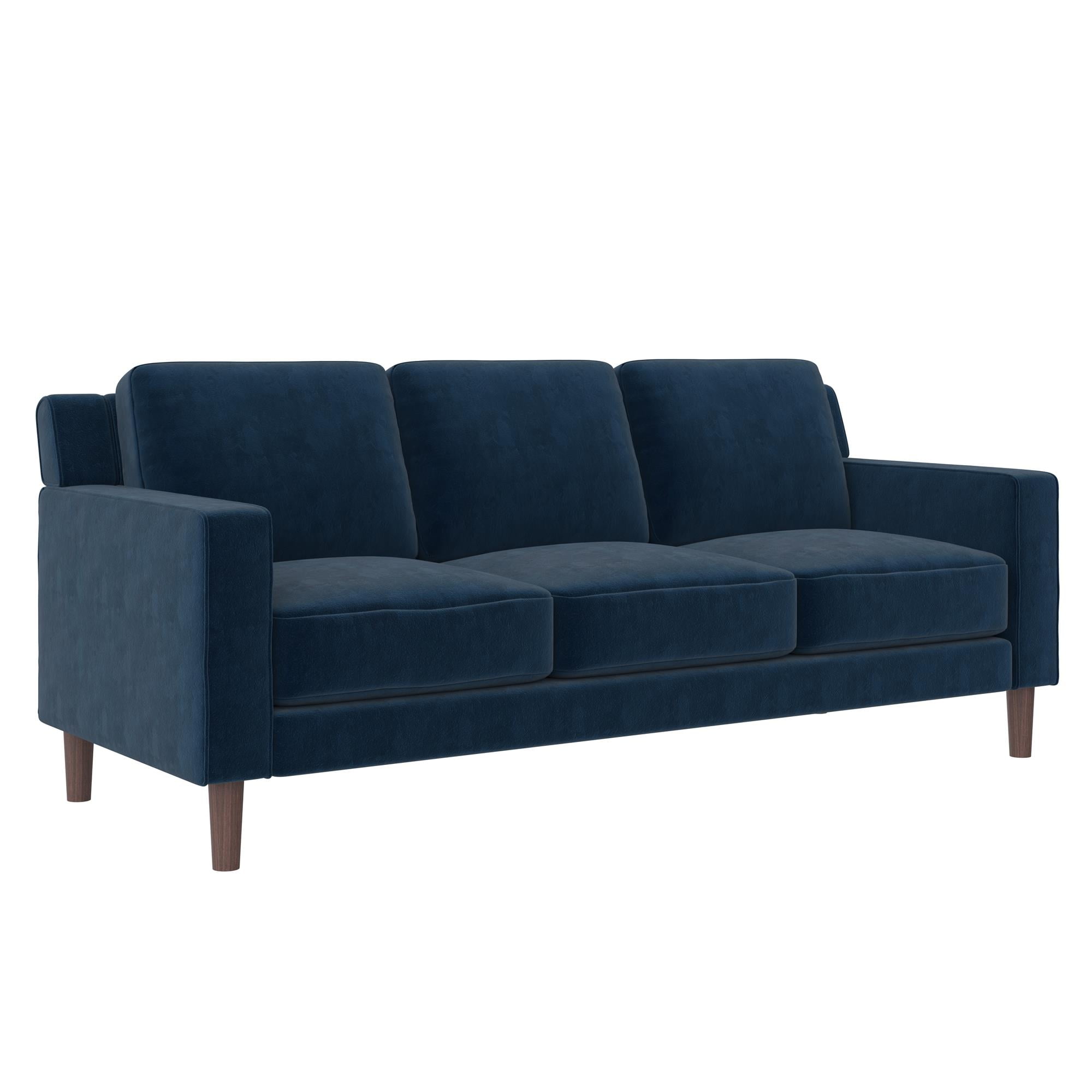 DHP Bryanna 3 Seater Sofa, Gray Velvet