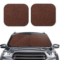 thumbnail image 6 of Lsque Dark Brown Glitter 2 PCS Windshield Sun Shade | CarFoldable Window Covers | Car Accessories Reflect UV for Universal Cars SUV Truck | Small, 6 of 7