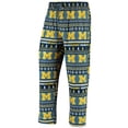 thumbnail image 4 of Men's Concepts Sport Navy Michigan Wolverines Ugly Sweater Knit Long Sleeve Top and Pant Set, 4 of 5