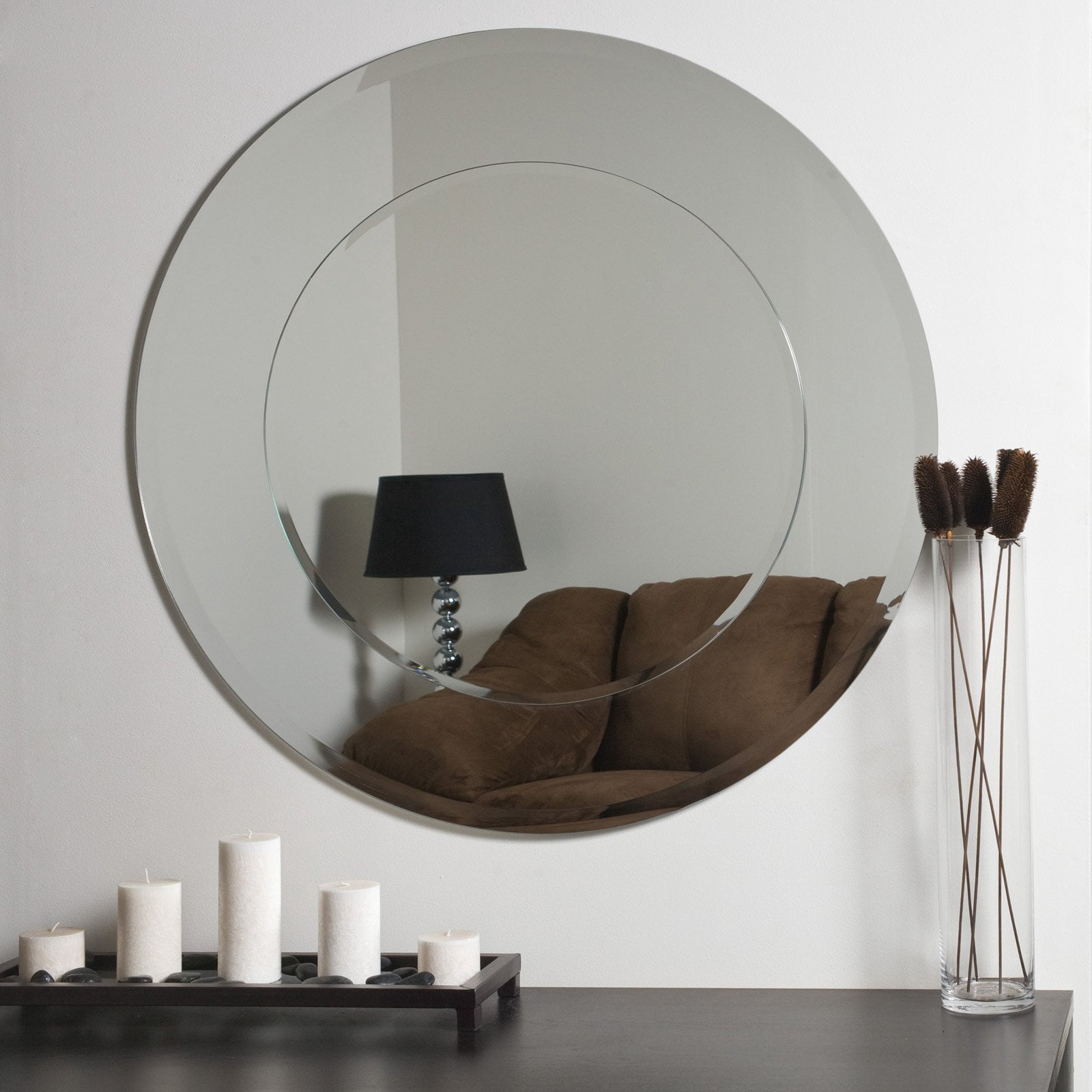 Oriana Round Modern Bathroom Mirror