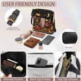 thumbnail image 6 of Tutolipy Waterproof Women PU Shoulder Bag for Short Trips Daily Storage, PU Leather Waterproof Material Purse Satchel, Owl Starry Sky Pattern Design, 6 of 7