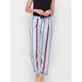thumbnail image 5 of Rdhnmea Women's Stripe Print Pajama Pants Drawstring Elastic Waist Long Trousers Cozy Lounge Bottoms, 5 of 7