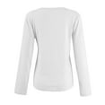 thumbnail image 4 of Long Sleeve Thermal Shirt for Women Slim Fit Tops Crewneck Basic T-Shirts Fall Fashion 2025 White XL, 4 of 4