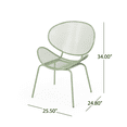 thumbnail image 4 of Tcbosik 2 Pack Modern Metal Chairs, Indoor & Outdoor Armless Chair for Garden, Patio, Backyard, Green, 4 of 10