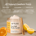 thumbnail image 2 of Bare Botanics Sea Salt Scrub Lemon Orange Body Scrub 24 oz, 2 of 9