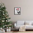 thumbnail image 2 of Stupell Industries Merry Christmass Funny Donkey Graphic Art Jet Black Floating Framed Canvas Print Wall Art, Design by Lettered and Lined, 2 of 6