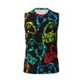 thumbnail image 6 of Lsque Play Game Start Print Men's Cotton Blend Sleeveless Muscle Shirts (S-3XL)- Moisture Wicking, Odor Protection, UPF 30+,3X-Large, 6 of 8