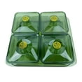 thumbnail image 5 of TISHITA Dried Fruit Plate Candy Nuts Dish with Lid Luxury Food Storage Box Appetizer Serving Tray Divided Serving Platter for Wedding green 4 grids, 5 of 8