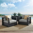 thumbnail image 7 of Modway Tahoe Fabric & Aluminum Outdoor Armchair in Gray (Set of 2), 7 of 7