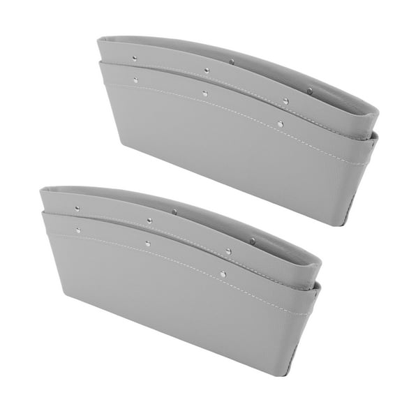 Unique Bargains Universal Car Seat Storage Front Seat Gap Filler Car Seat Gap Organizer Car Storage Accessories for Key, Coin, Card, Phone, Leather, Grey