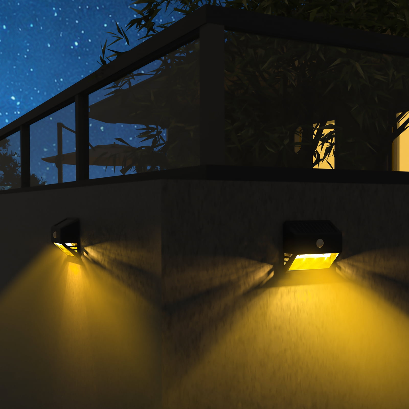 Mainstays LED Solar Powered Motion Outdoor Security Wall Light, Motion Activated, 200 Lumens