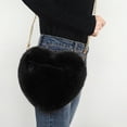 thumbnail image 4 of Furry Purse for Girls,Heart Shaped Fluffy Faux Fur Handbag for Women,Soft Small Shoulder Bag Clutch Purse,Heart Purses for Women with Chain Crossbody,Unique Plush Purses for Women Valentine, 4 of 9