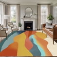 thumbnail image 2 of Abstract Mountain Area Rug 5x7 Washable Rug Non Slip Boho Modern Minimalist Landscape Large Area Rug Soft Stainresistant Indoor Floor Carpet for Living Room Bedroom Home Office Dining Room Nursery, 2 of 9
